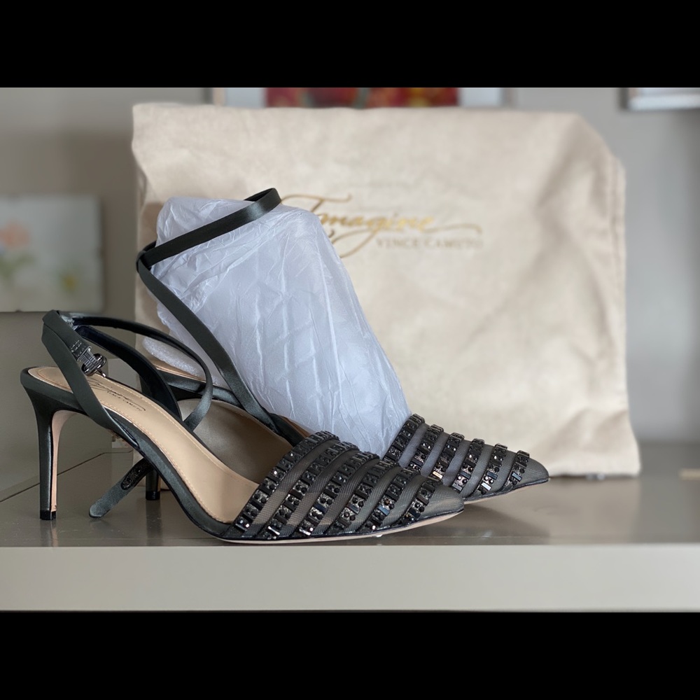 Vince Camuto gray dress heels